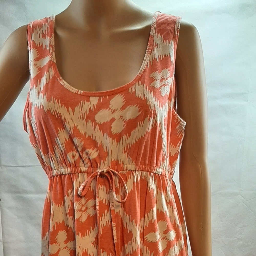 NATURSL REFLECTIONS XL ORANGE AND WHITE SUN DRESS